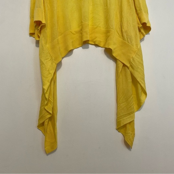 LANE BRYANT Plus Size Bright Yellow Open Drape Front Waterfall Cardigan Sweater - Picture 12 of 15